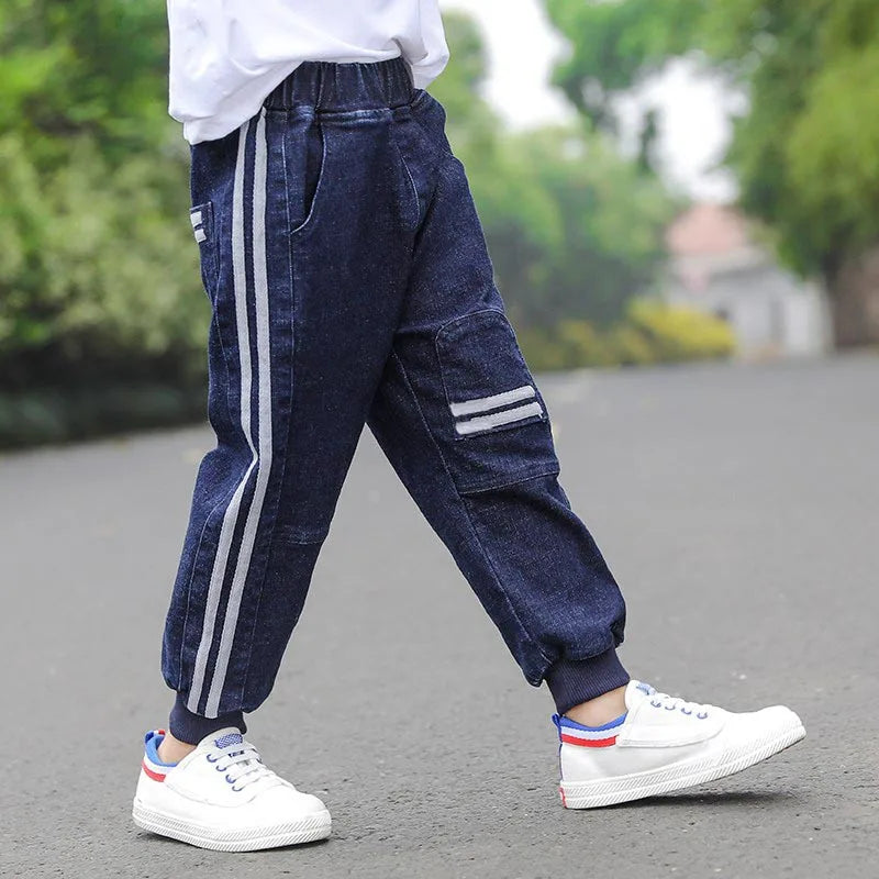 Boys Clothes Slim Straight Jeans Classic Bottoms Denim