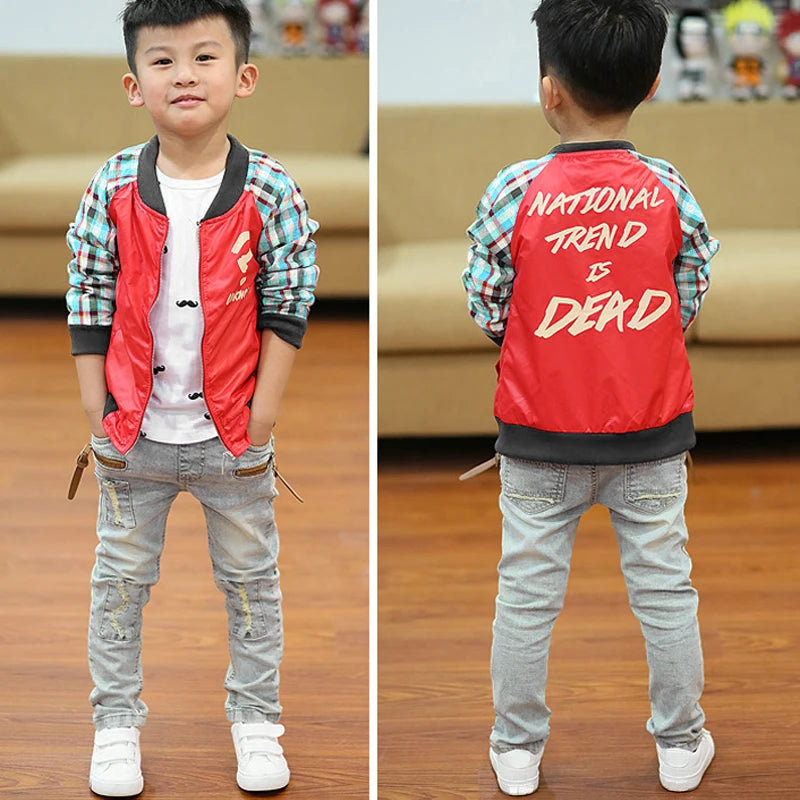 Boys Clothes Slim Straight Jeans Classic Bottoms Denim