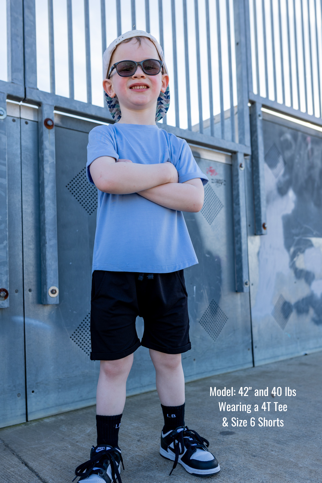 Bamboo Tee - Chambray Blue