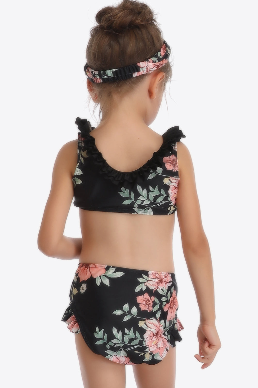 Floral Ruffled Sleeveless Two-Piece Swim Set