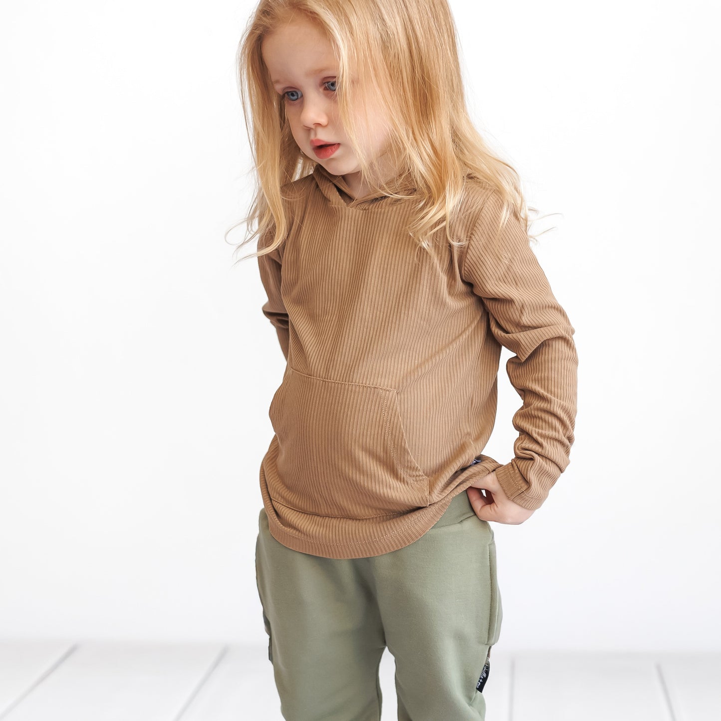 LONG SLEEVE HOODIE- Mocha