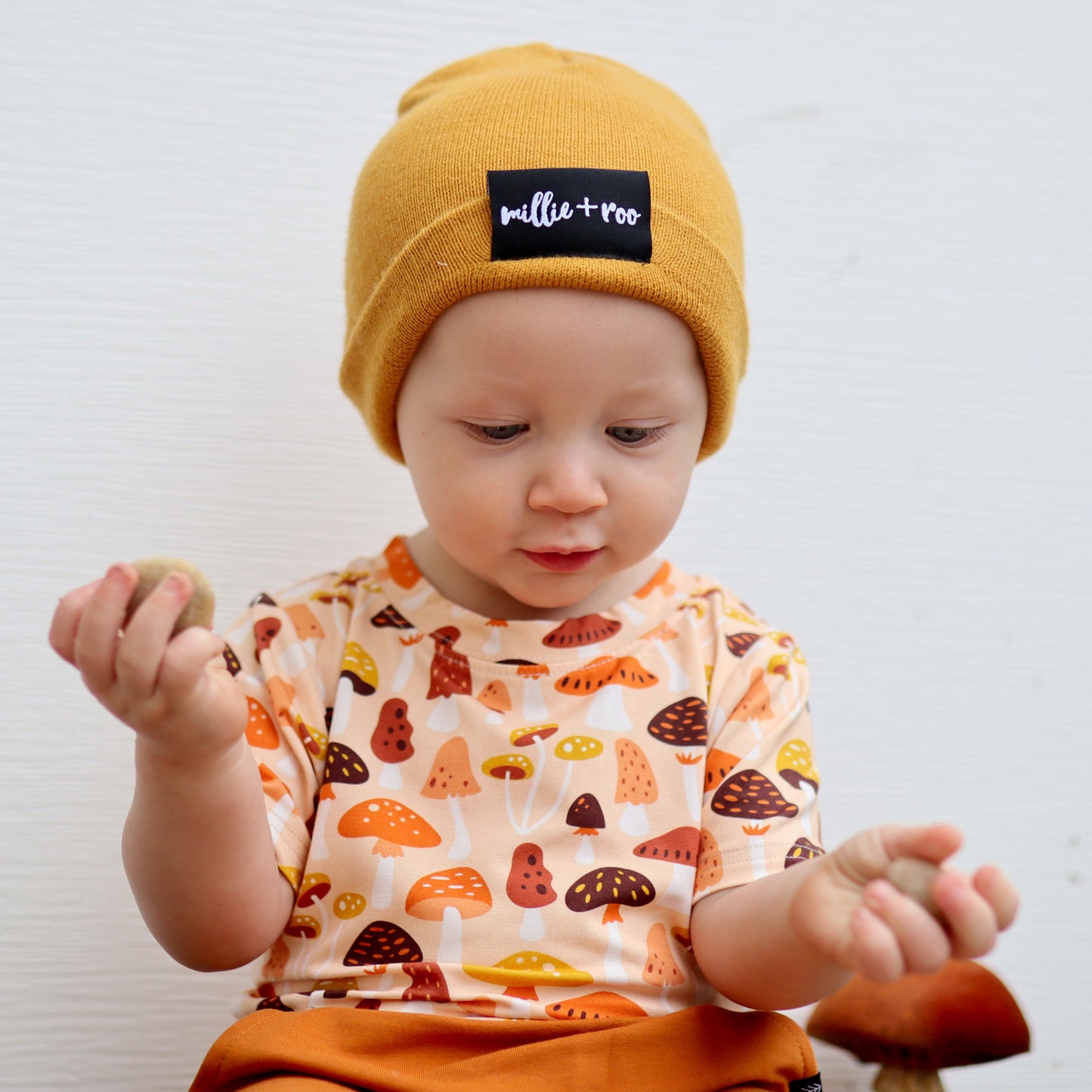 BAMBOO CUFF BEANIE- Honey Mustard