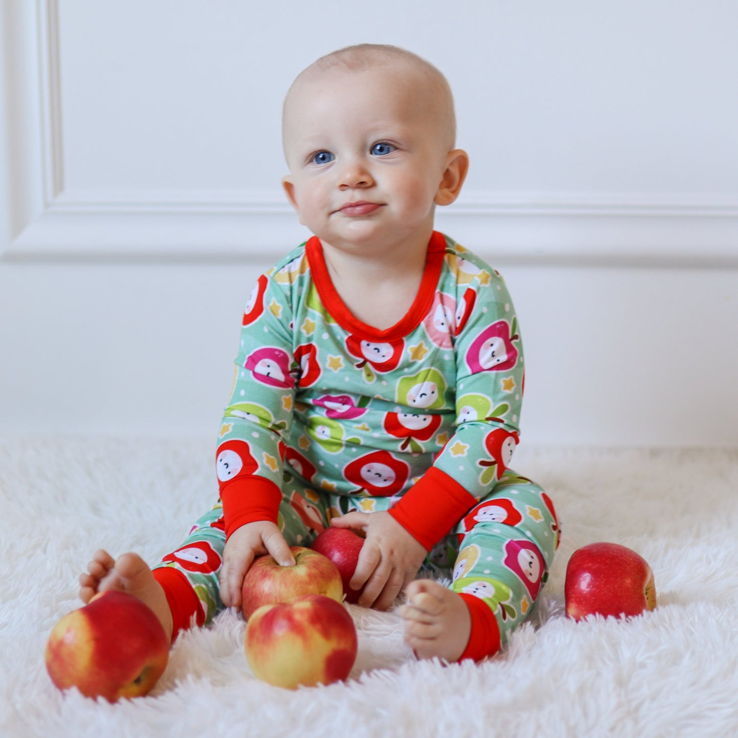 LONG SLEEVE 2 PIECE SETS- Kawaii Apple