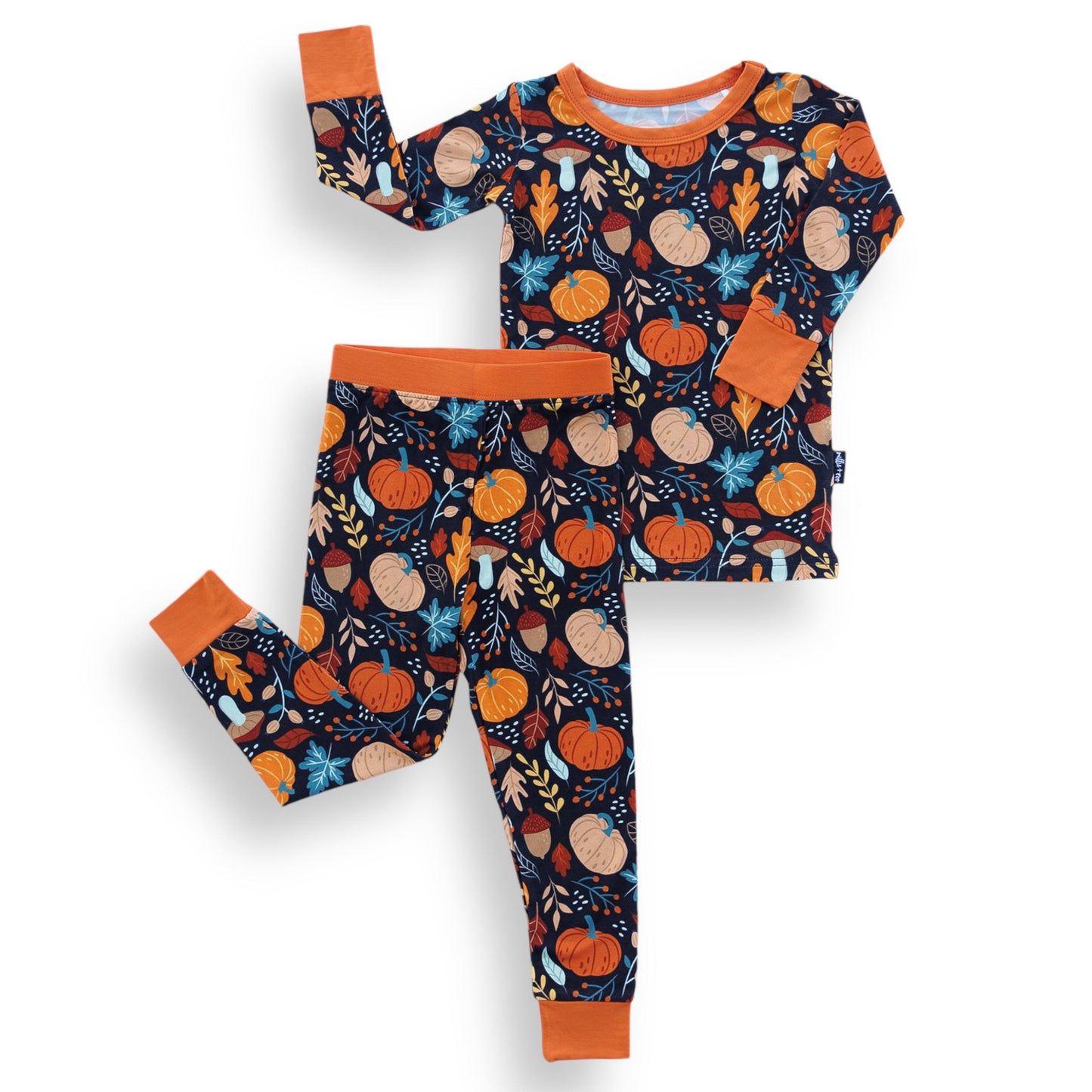 LONG SLEEVE 2 PIECE SETS- Pumpkin Leaves