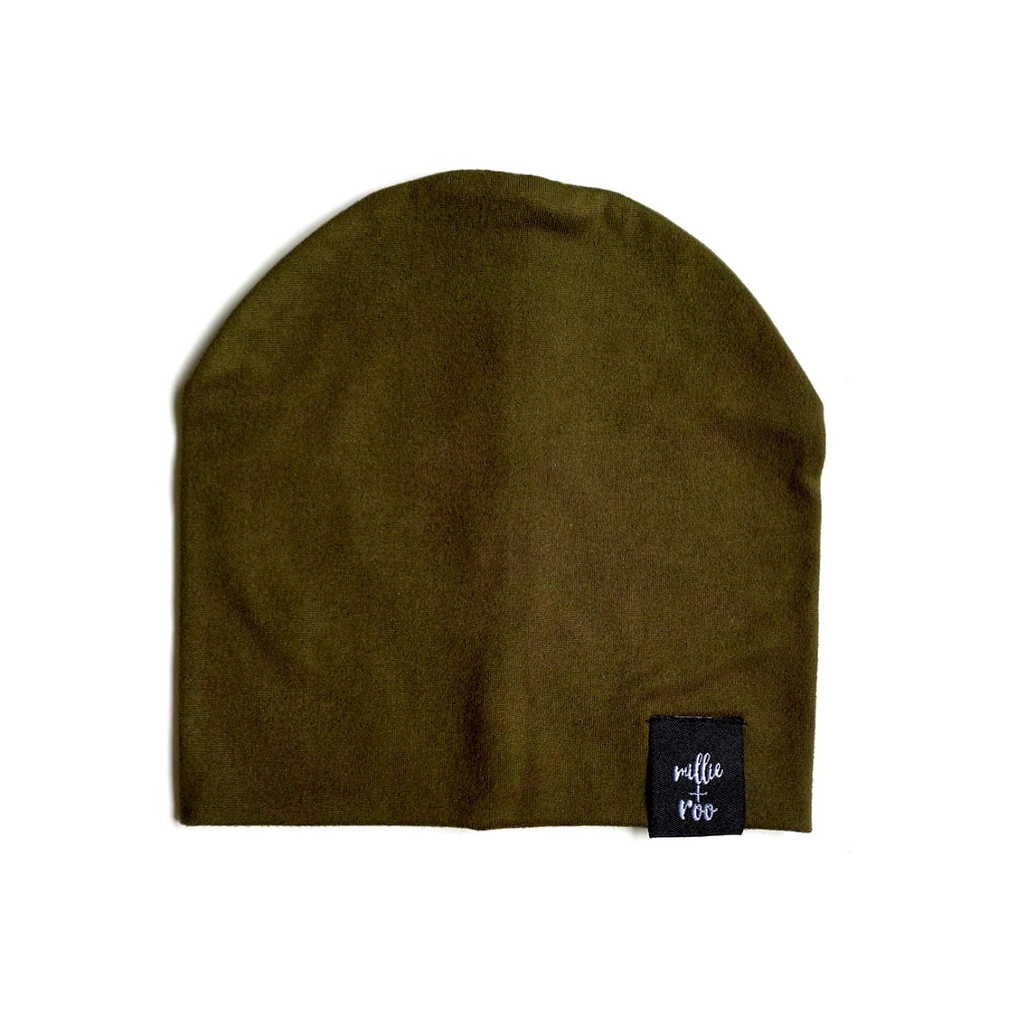 BEANIE- Olive Stretch French Terry