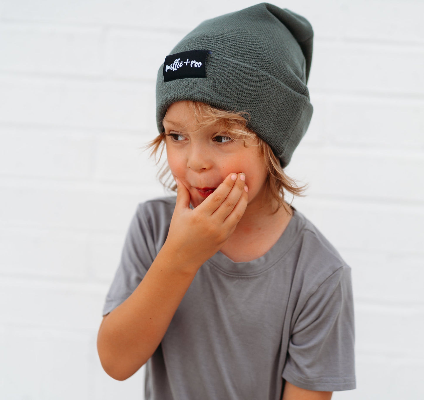 BAMBOO CUFF BEANIE- Moss