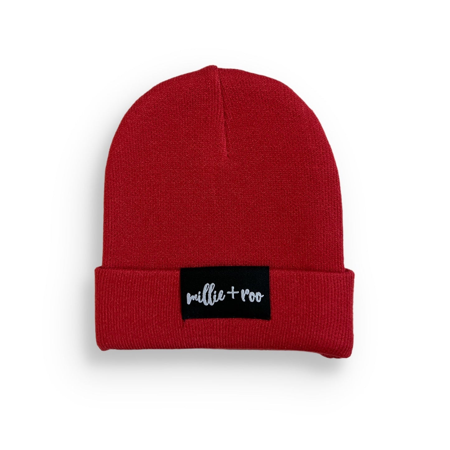 BAMBOO CUFF BEANIE- Red