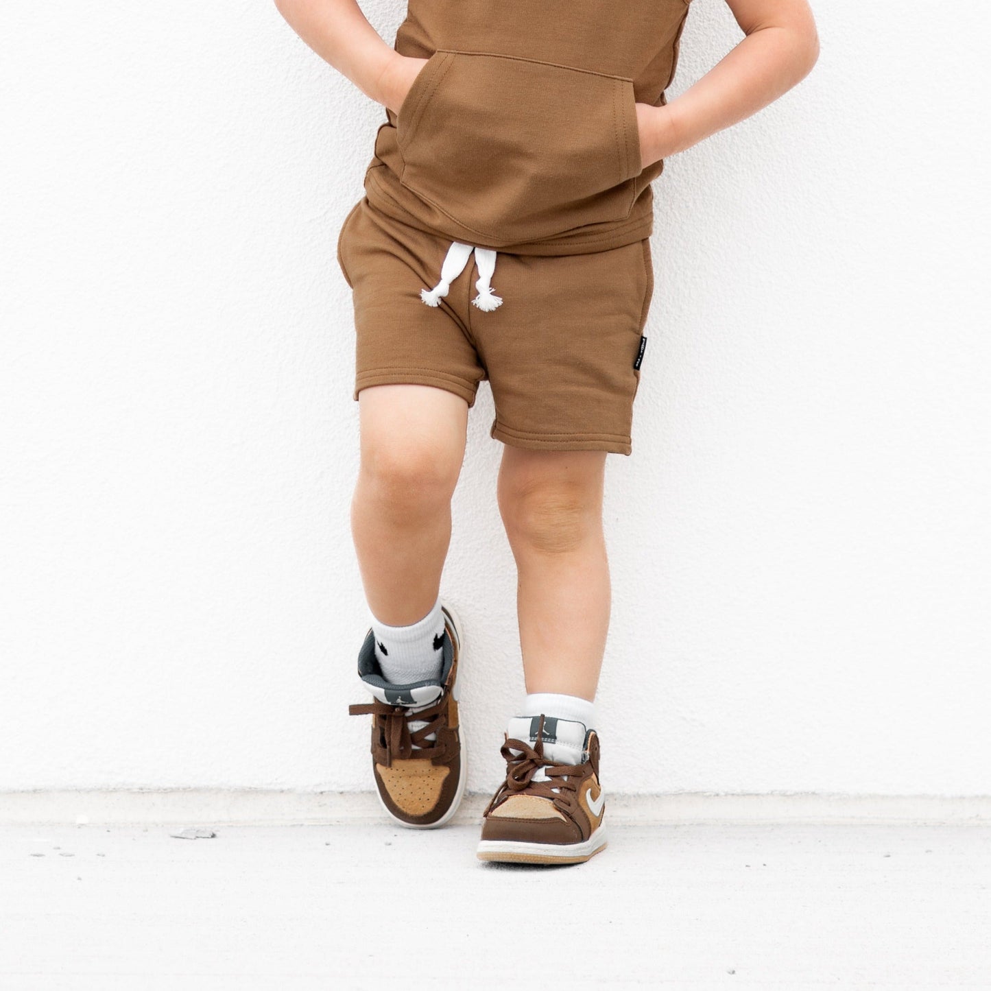 BAMBOO JOGGER SHORTS- Mocha