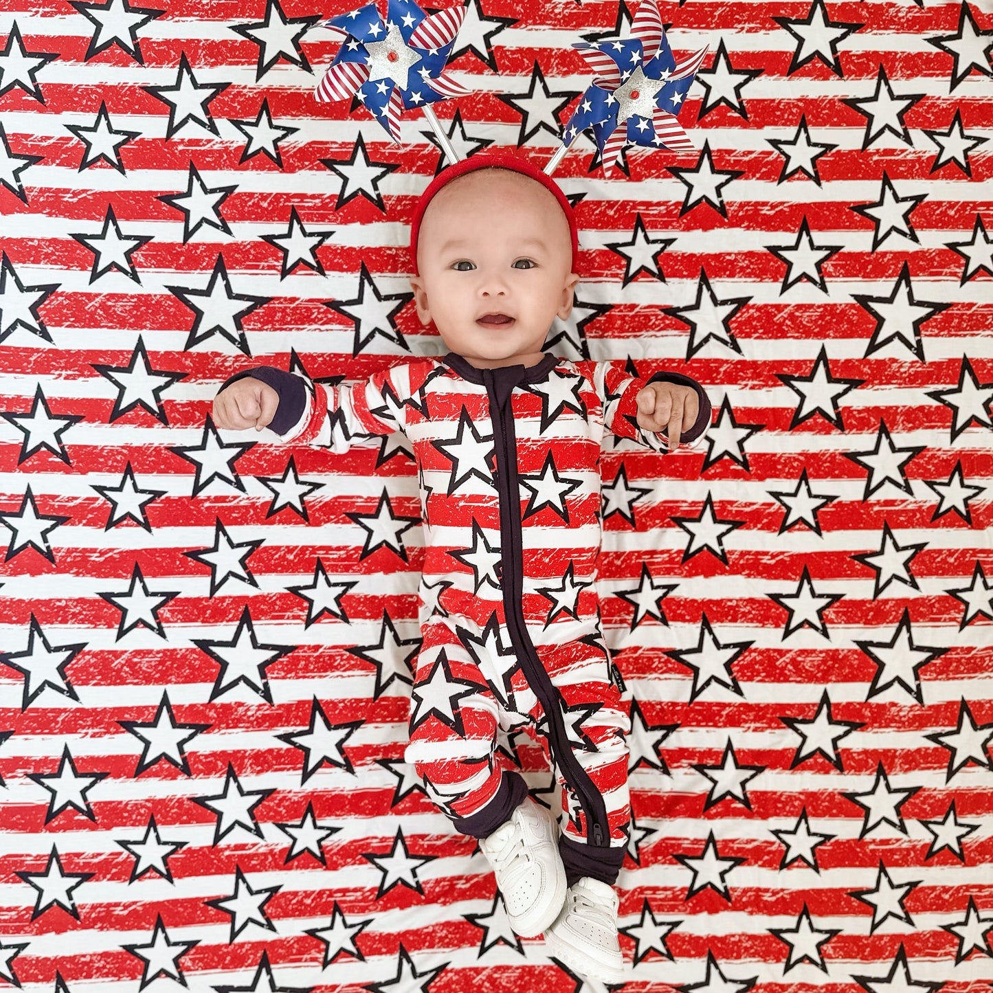 ZIP ROMPER - Stars + Stripes