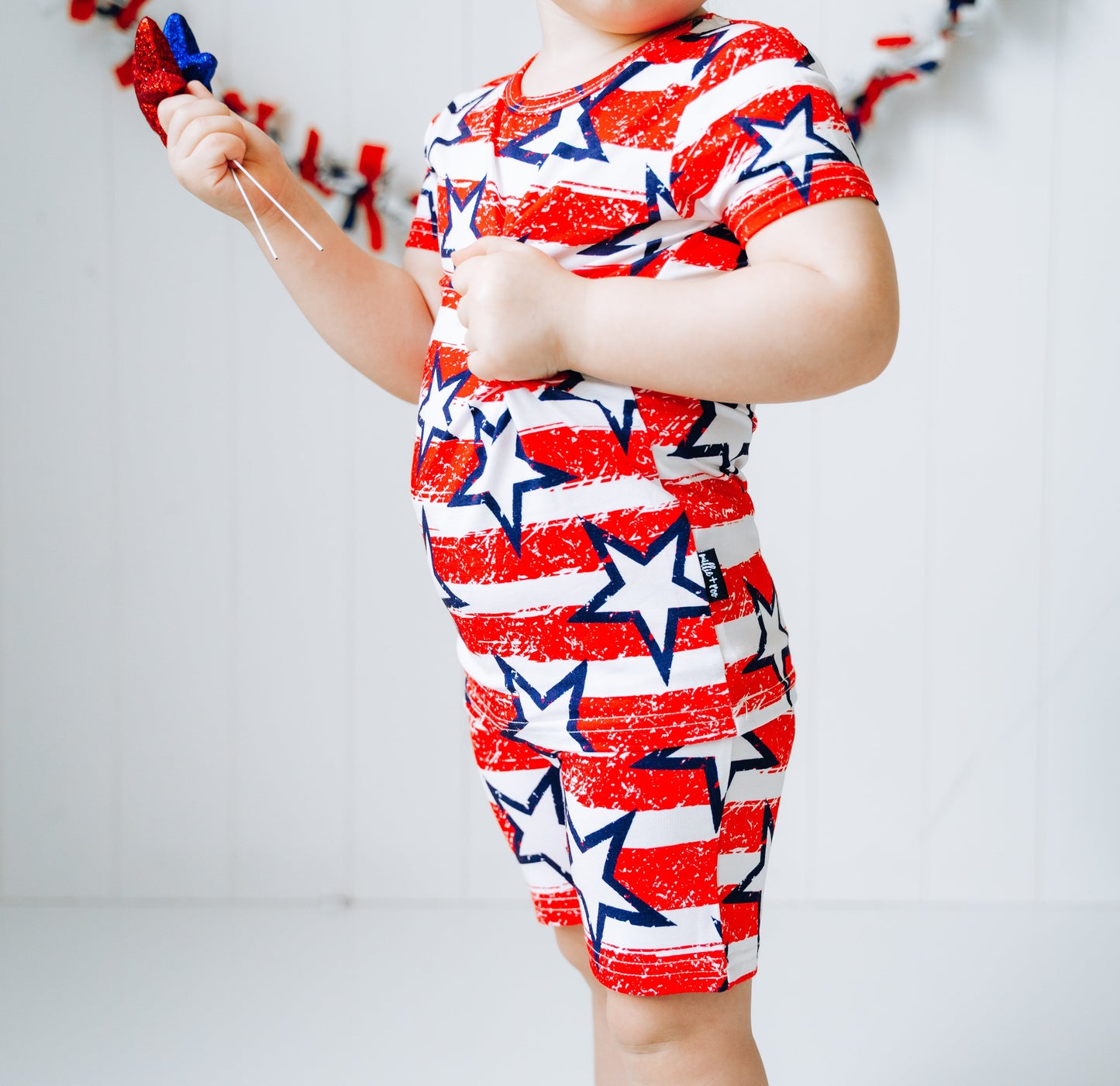 TWO PIECE SHORTIE SET- Stars + Stripes