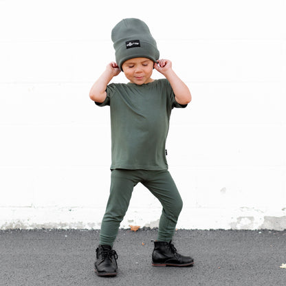 BAMBOO BASIC TEE- Moss