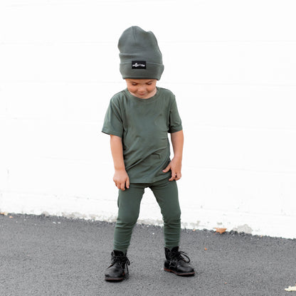 BAMBOO BASIC TEE- Moss