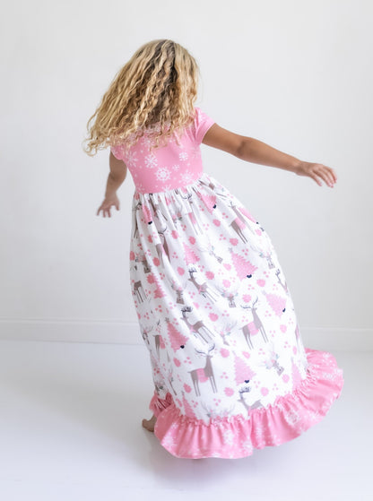 Pink Deer Lounge Play Gown