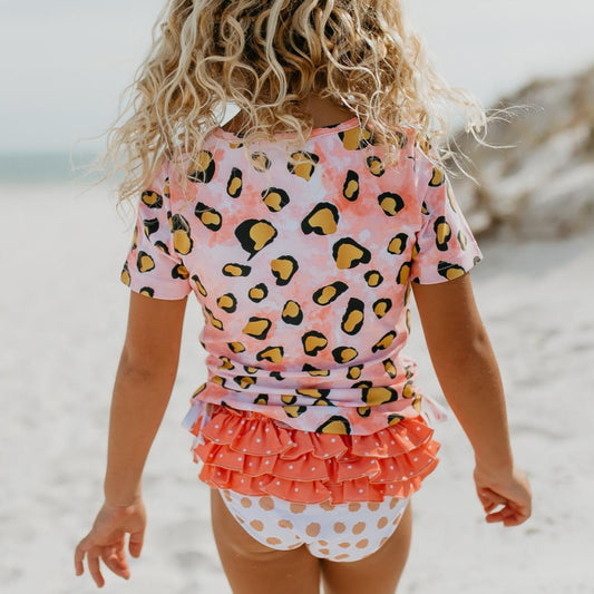 Sophie Pink Lep Rash Guard Swimsuit