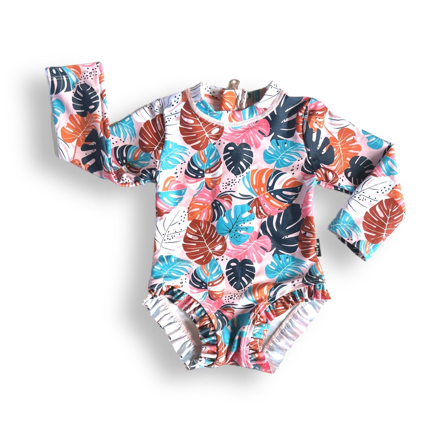 RUFFLE RASH GUARD- Monstera