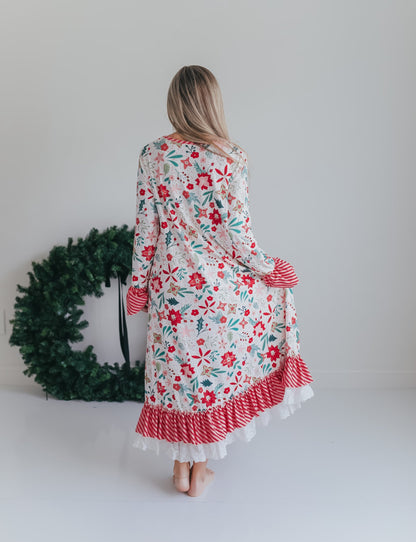 Women's Christmas Flower Lounge Gown
