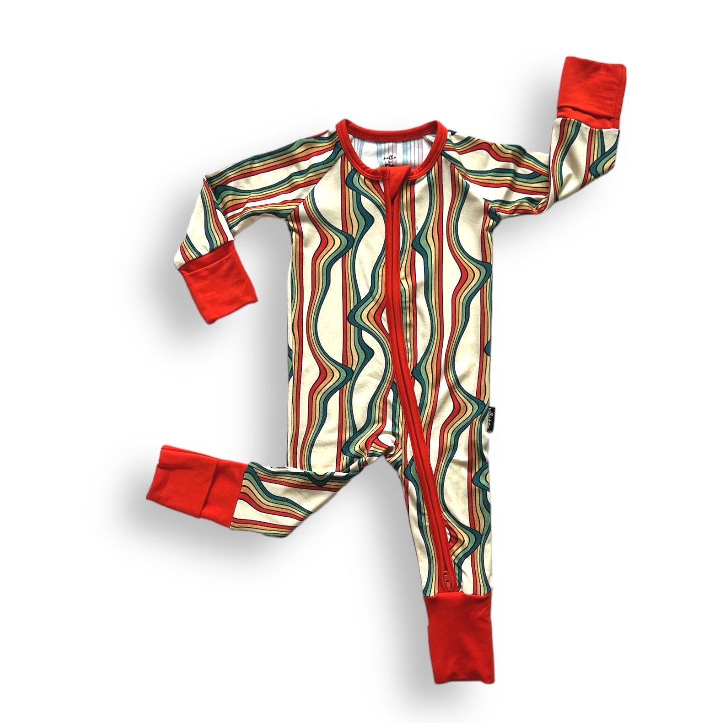 ZIP ROMPER - Retro Rainbow