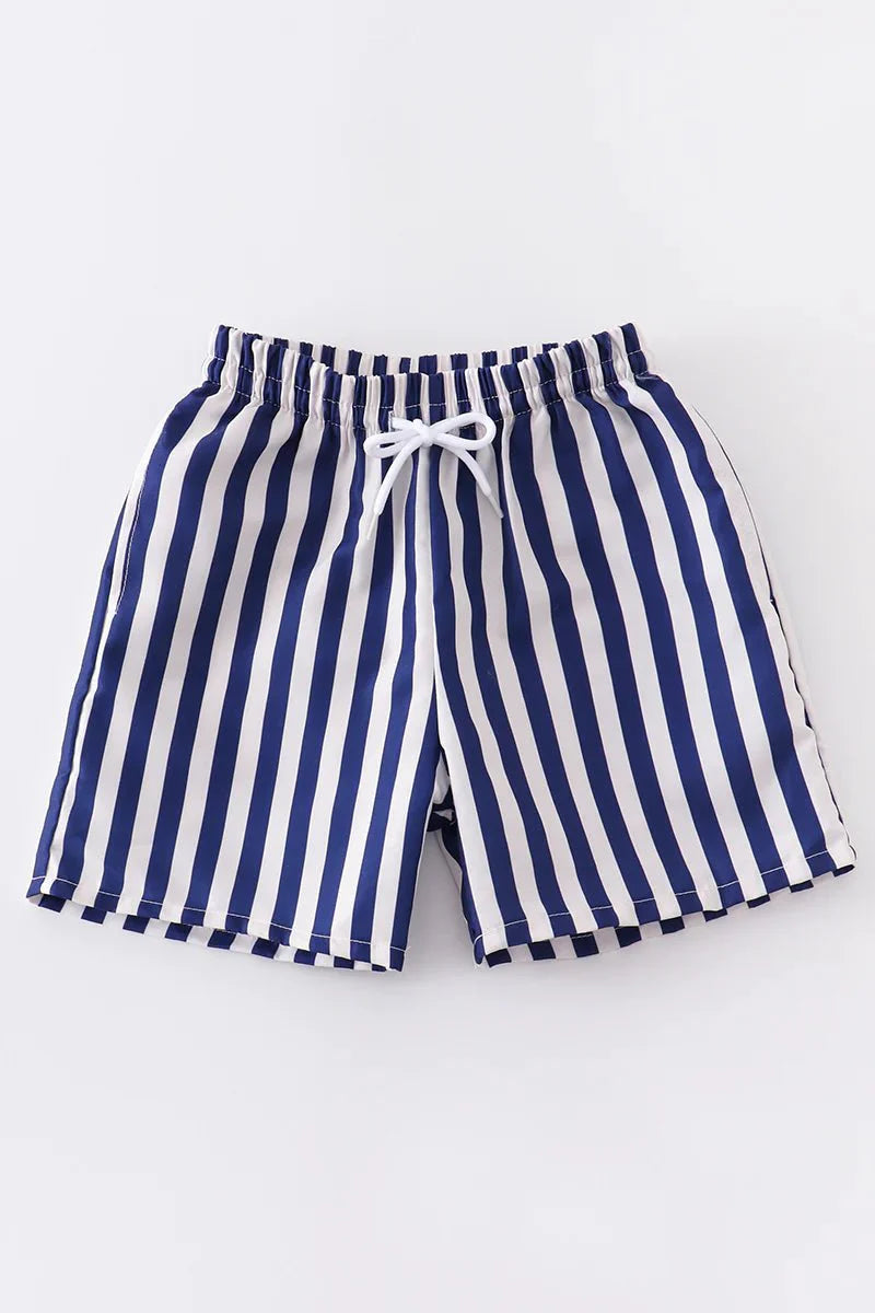 Boys Swim Trunks- Blue Stripe