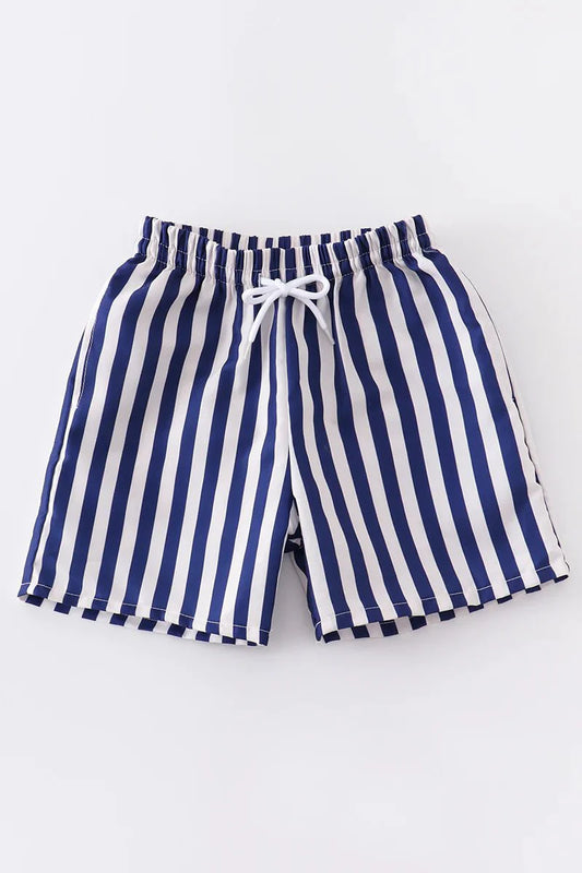 Boys Swim Trunks- Blue Stripe