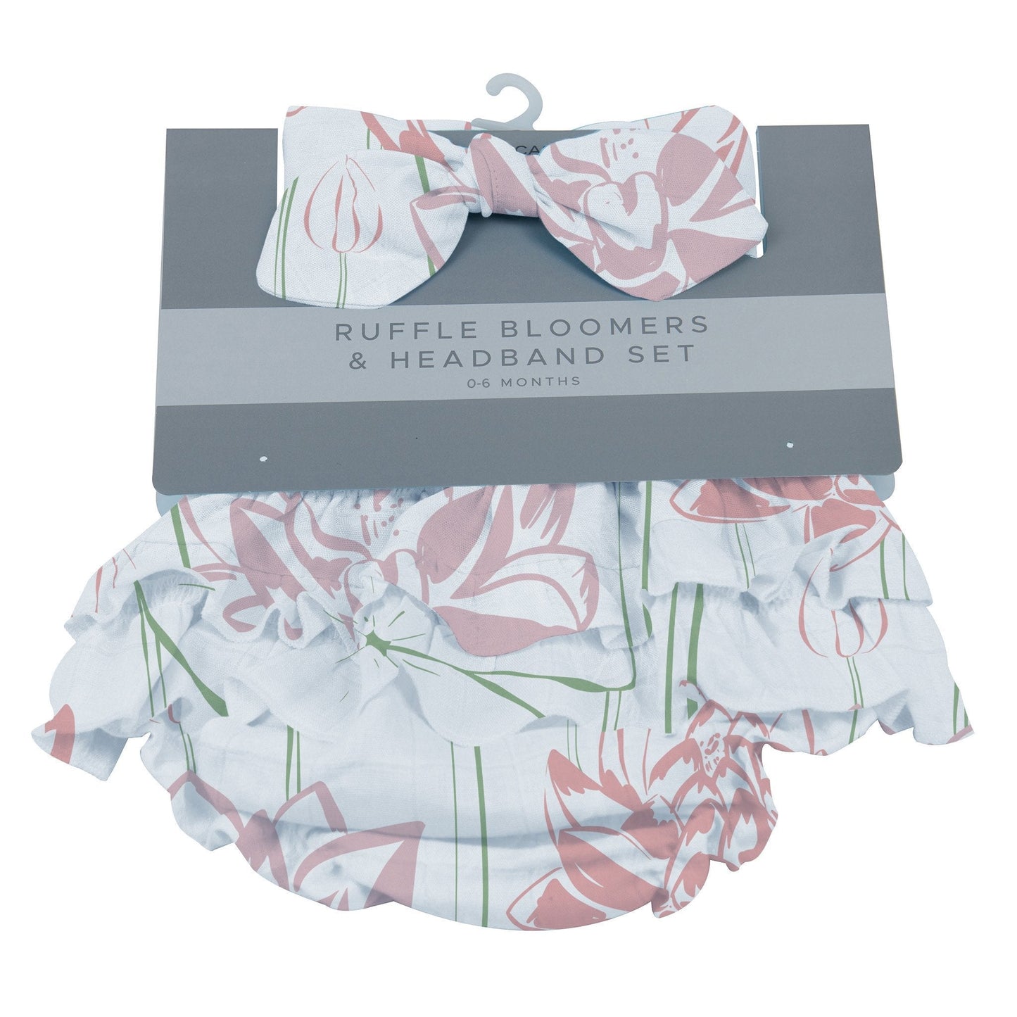 Water Lily Ruffle Bamboo Bloomer Headband Set