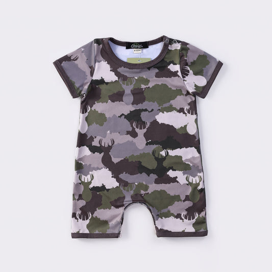 Deer Camo Short Boy Romper