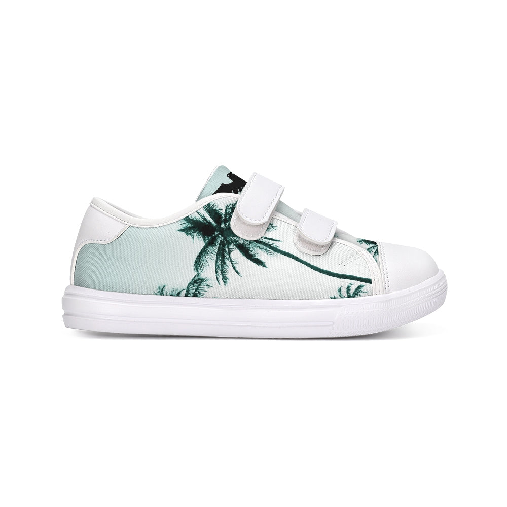 Find Your Coast Kids Canvas Palm Tree Velcro Sneaker Shoes