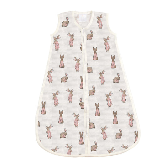 Powder Pink Bunnies Bamboo Sleep Sack