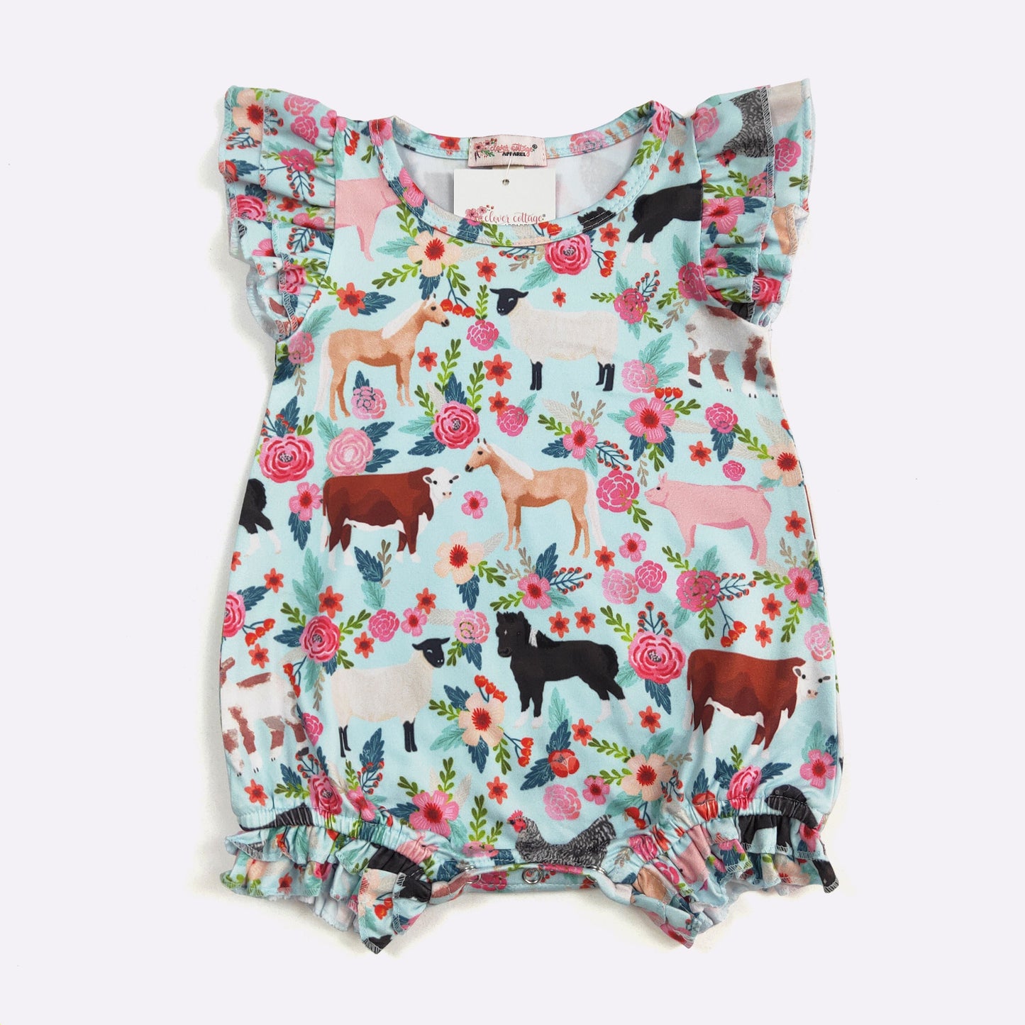 Farm Floral Baby Romper