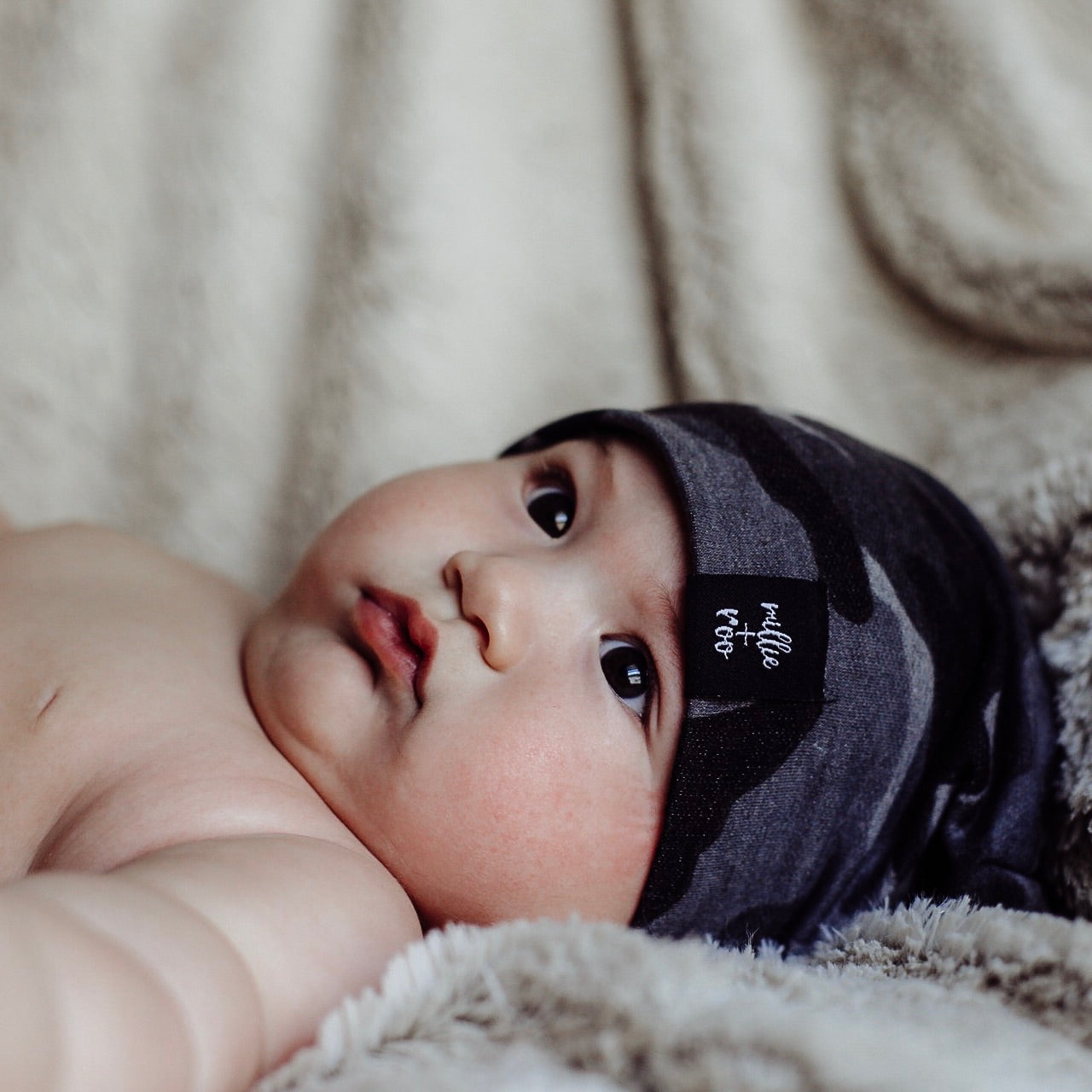 BEANIE- Dusty Black Camo