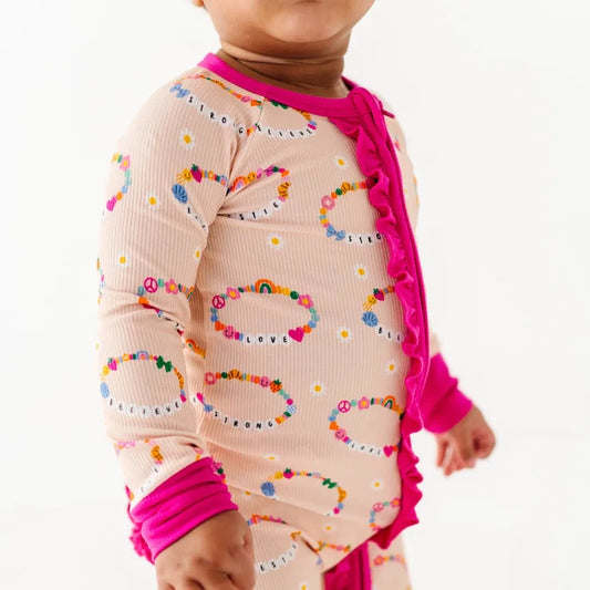 Kiki + Lulu: "In My Bestie Era" Ruffle Ribbed Bamboo Zippy