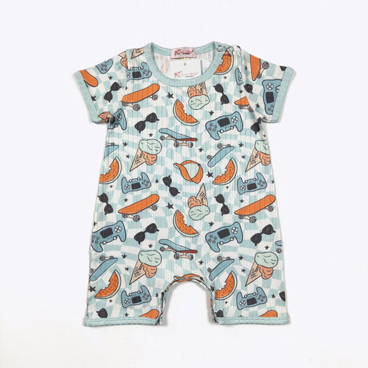 Skateboard Short Romper