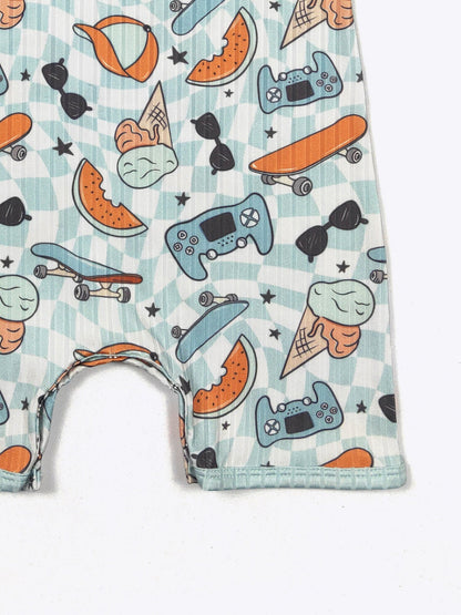 Skateboard Short Romper